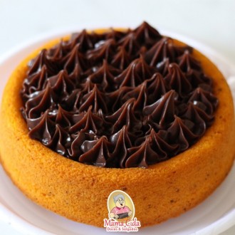 Bolo Caseiro de Cenoura com Chocolate - 500 gramas