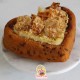 Bolo em Formato de Coração Formigueiro com Creme Brulée e Massa Folhada Caramelizada - 500 gramas