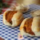 Mini lanche de Carne Louca
