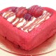 Bolo em Formato Coração - Red Velvet com Creme -   500 gramas