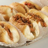 Mini lanche de Carne Louca