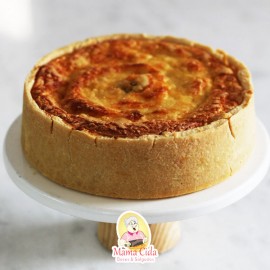 Torta quiche de palmito com creme de queijo 800 gramas